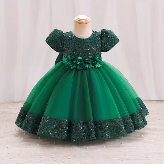 Sara Dress in Forest Green