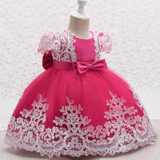Lacey Dress (Dark Pink)