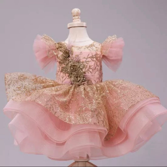 Yusra Dress In Powdered Pink